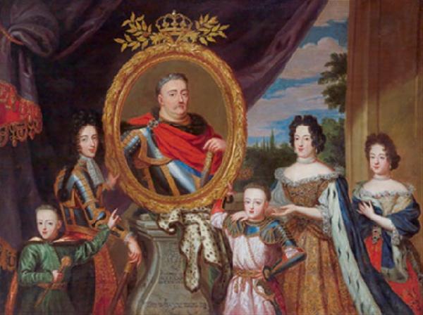 Henri Gascar Apotheosis of John III Sobieski surrounded by his family. oil painting image